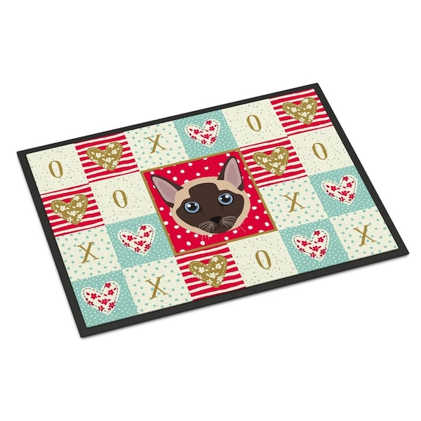 Carolines Treasures 24 x 36 in. Tonkinese Cat Love Indoor or Outdoor Mat CK5173JMAT - main